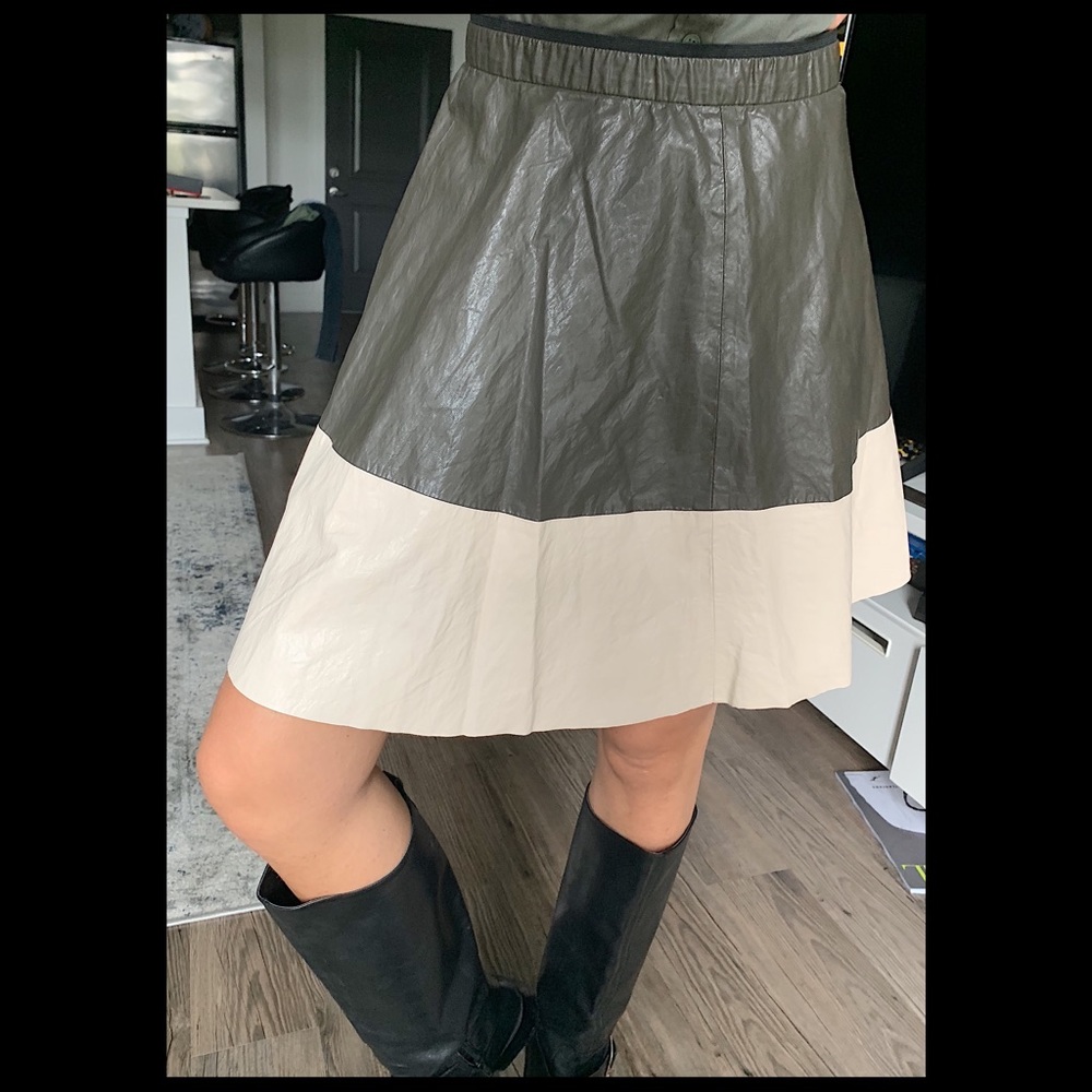 ZARA faux leather skirt
